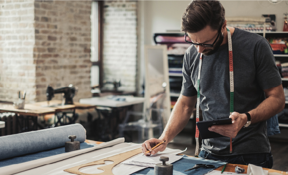 Man working in his studio